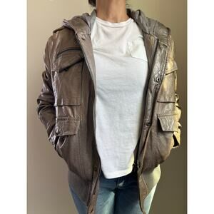 Vintage Blues Heroes Metallic Leather Jacket